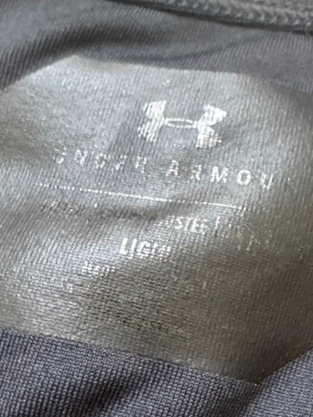Under Armour Light Support Sports Bra Black Gray Colorblock Strappy Size L - Picture 2 of 4